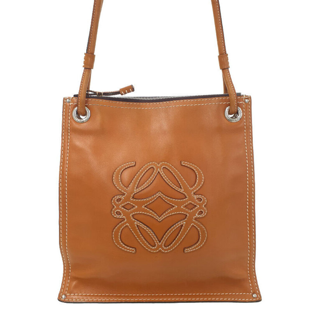 Loewe Anagram Anagram Embroidered Anagram Crossbody Bag Brown